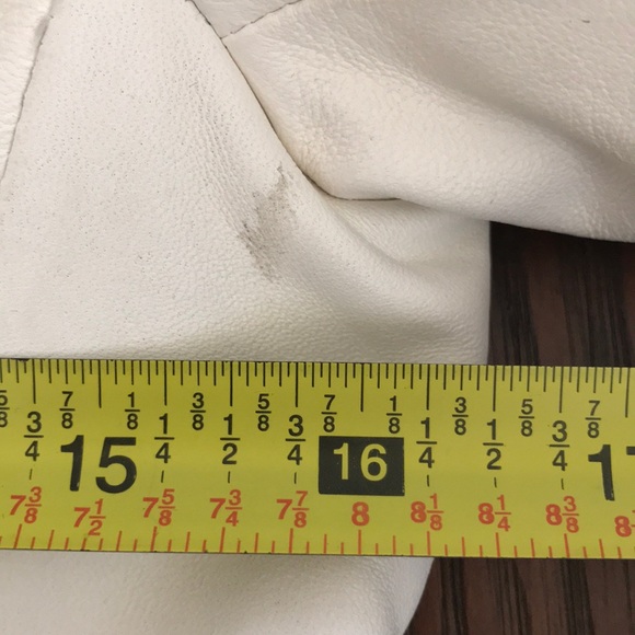 Banana republic cream leather blazer Sz Small - Picture 7 of 8